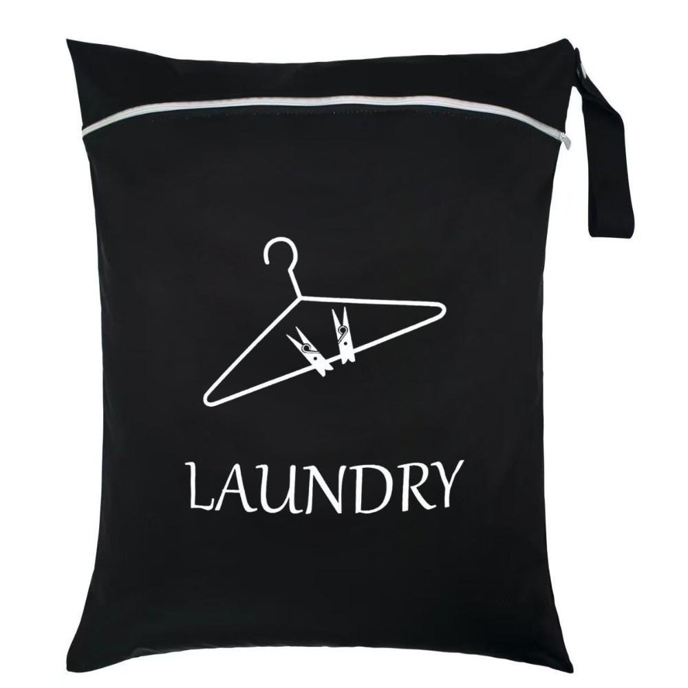 Portable Oxford Cloth Storage Bag Reusable Handheld Laundry Bag With Zip Waterproof Foldable Bag Household Use