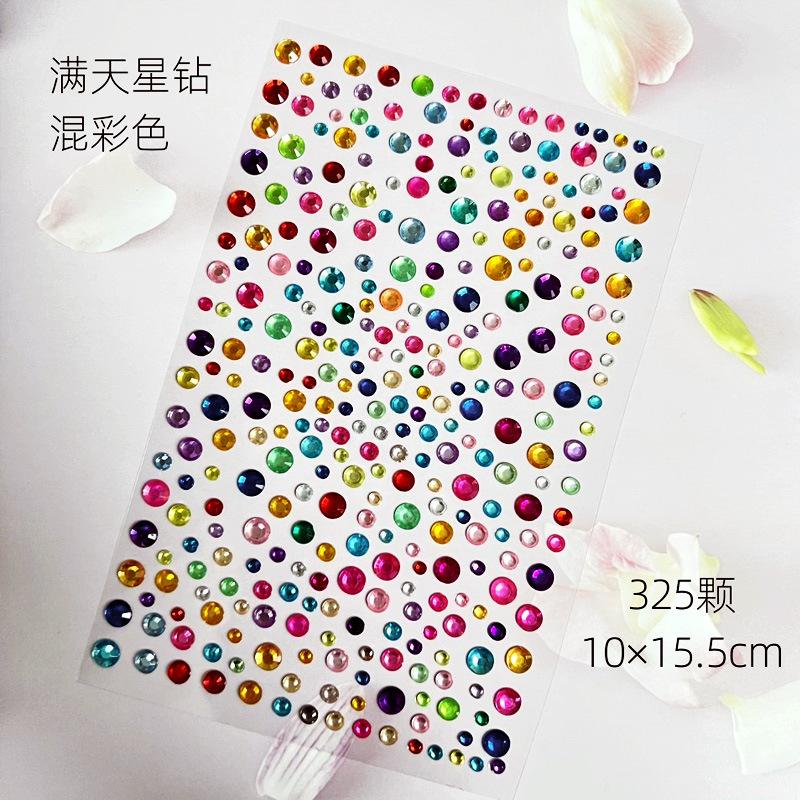 Self-adhesive Face Rhinestone Festival Face Jewels Rhinestone Stickers Faux Pearl Adhesive Decorations for Concert Makeup Hair