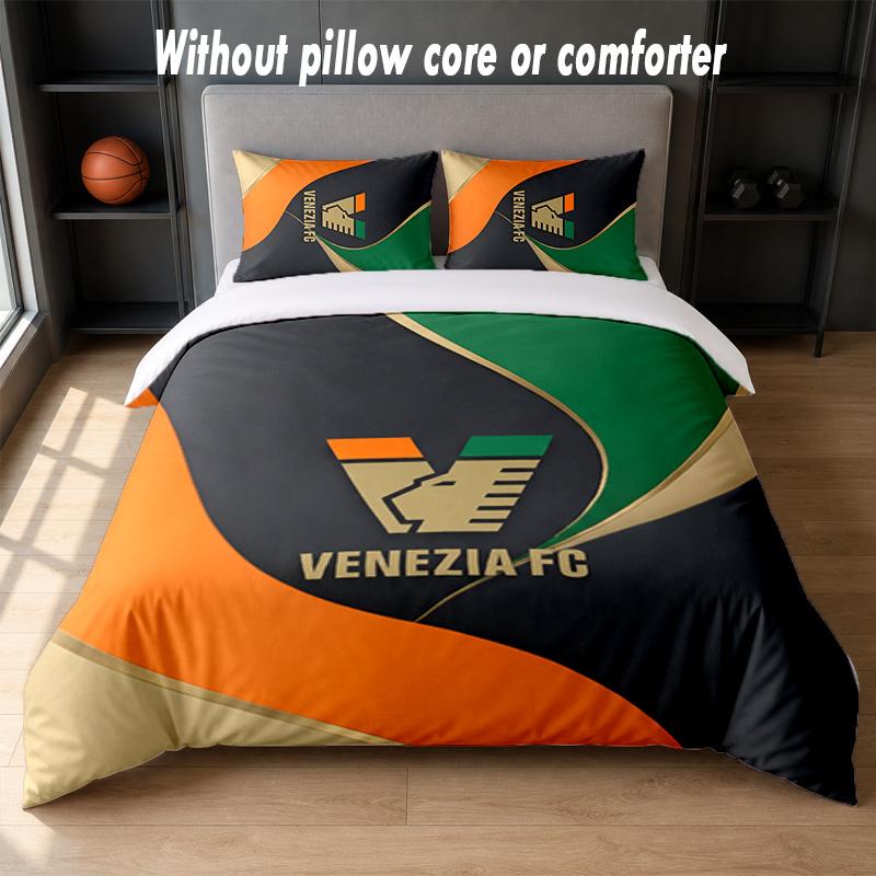 Set Biancheria da Letto con Design Calcio VfB Stuttgart 1 Copripiumino + 2 Federe Morbido Traspirante Biancheria da Letto per la Casa