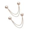 Multi-Function Magnetic Clothing Clip with Chain Metal Buttons Clip Clothes Scarf Trouser Legs Cuff Fixing Magnet Buckles
