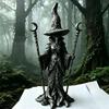 Resin Witch Statue Halloween Spooky Witch Figurine Home Table Shelf Mantel Porch Garden Ornament Decoration Gift