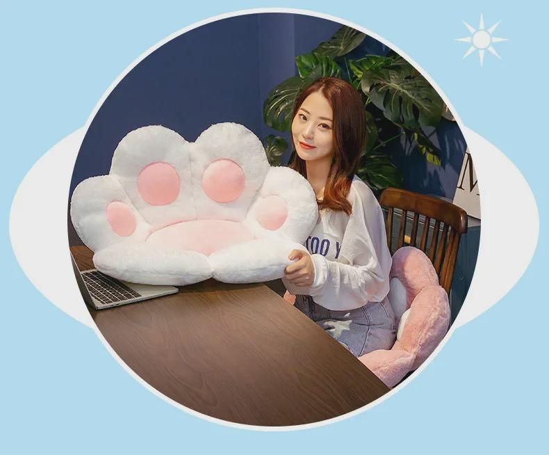 Cross-Border Creative Cat & Bear Paw Plush Cushion – All-in-One Sofa, Chair, and Floor Mat