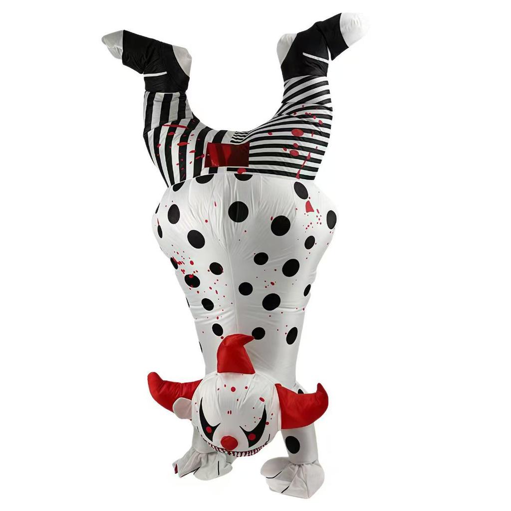 Halloween & Christmas Inflatable Evil Clown Costume - Quirky and Funny Doll Prop Suit