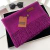 Women's 300g Solid Color Imitation Cashmere Scarf – High-End, All-Match, Warm Autumn/Winter Shawl.