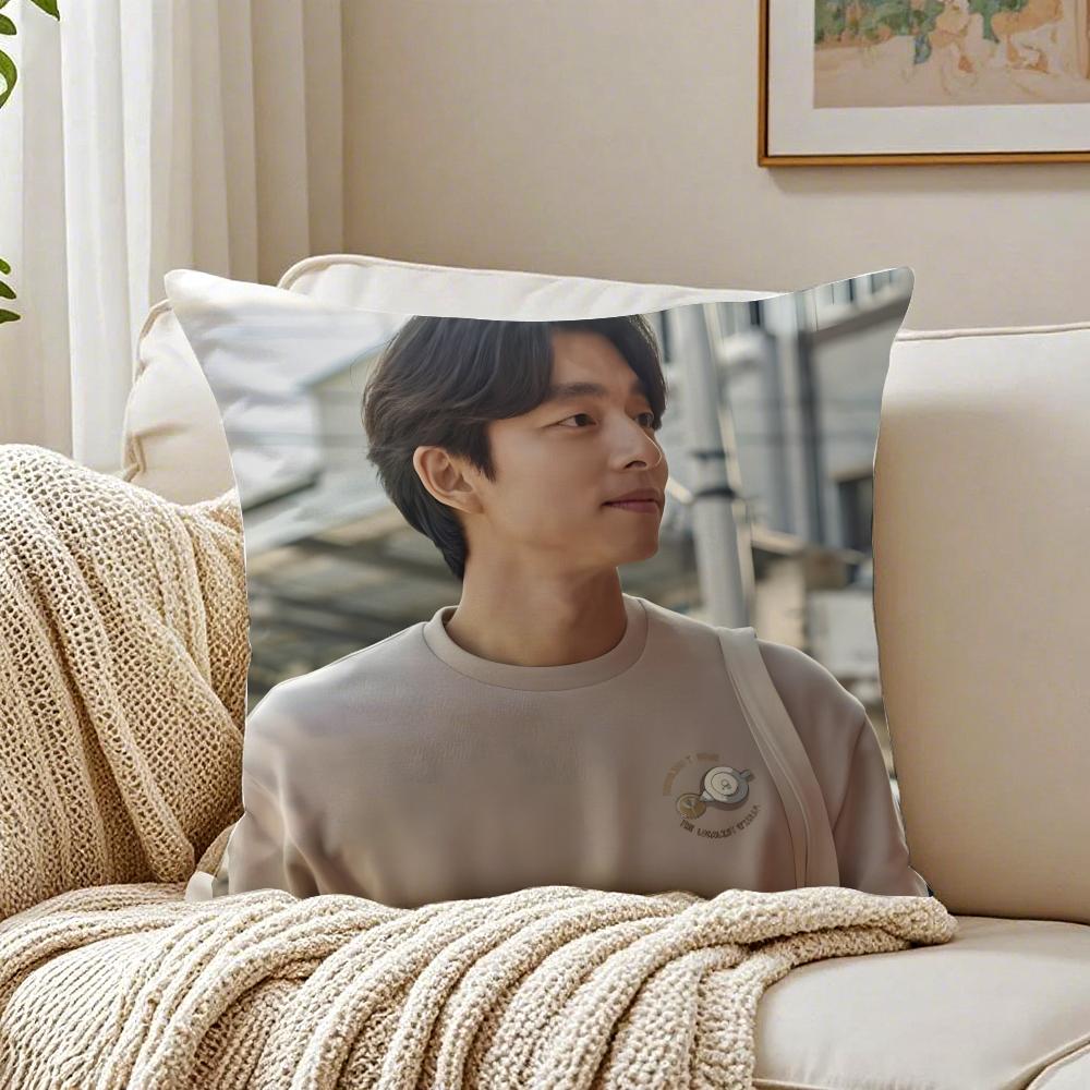 gGong Yoo Korean Star Cushion Cover Pillowcase Antidustmite living Room Sofa Decor Cushion Room