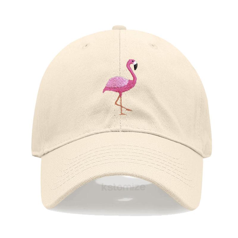 Animal Embroidery Flamingo Baseball Caps For Men Women Retro Soft Washed Cotton Dad Hat Snapback Cap Dropshipping