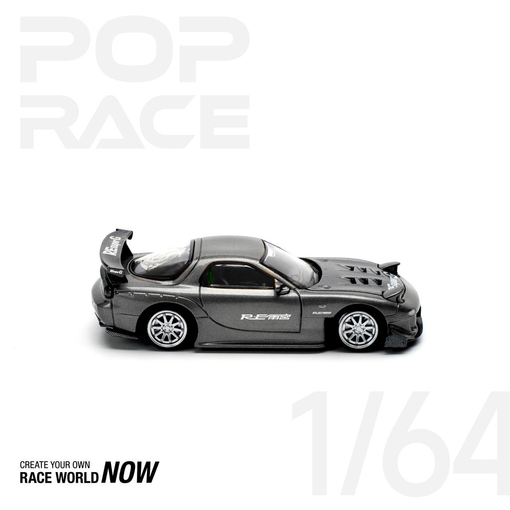 POP RACE Mazda RX7 Gunmetal Finished Model PR640255 1/64 ReAmemiya