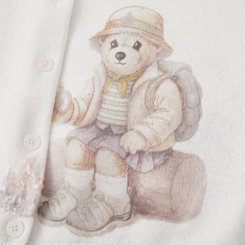Teenie Weenie Bear Letter Knitted Cardigan