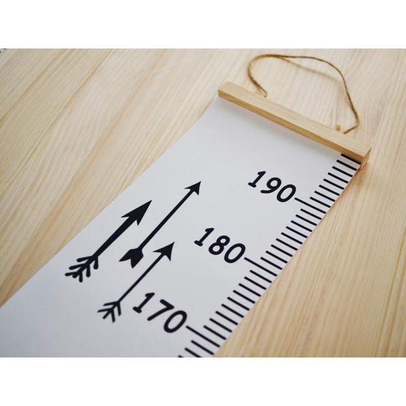 Kids Growth Measurement Ruler Wood Frame Canvas From Baby To Adult Measurement Ruler For Child's Room Living Room Decoration