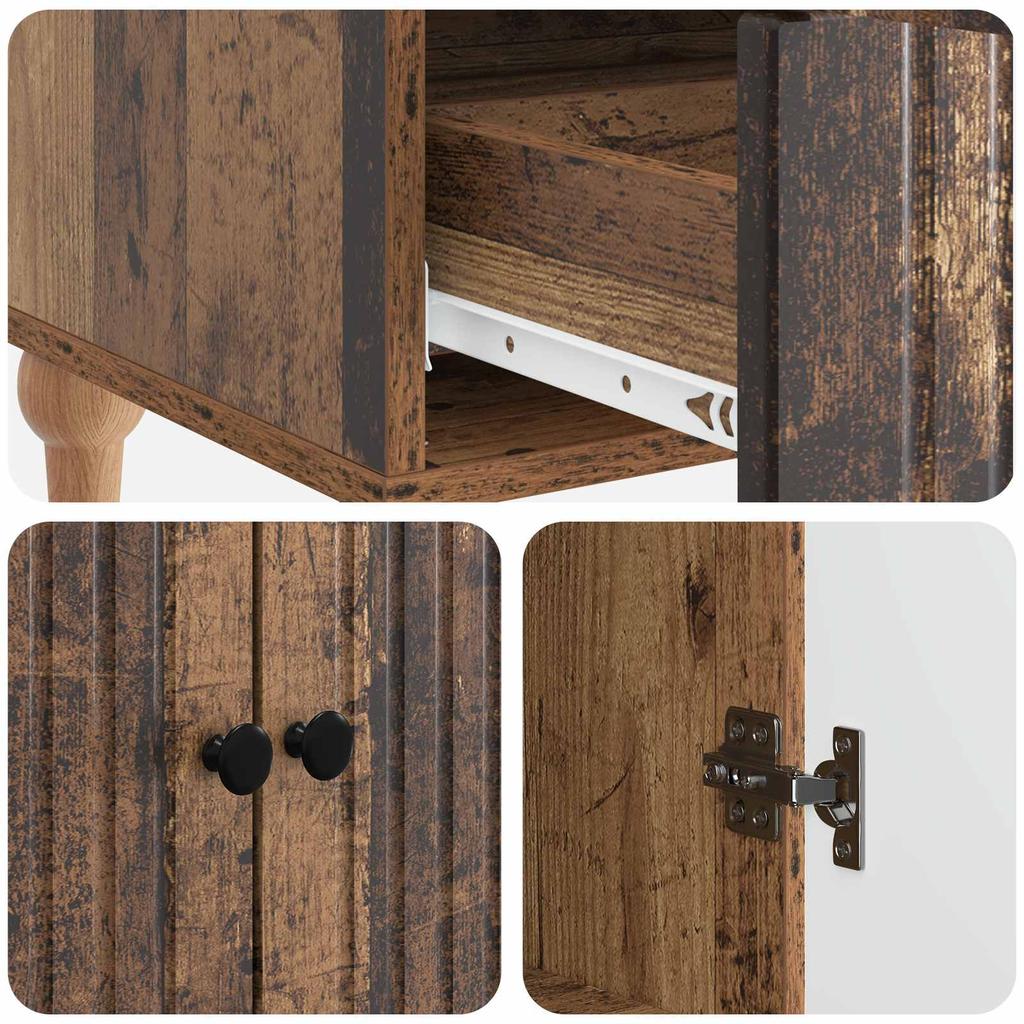 Sideboard Reclaimed Wood 66 x 34.5 x 95 cm Engineered Wood