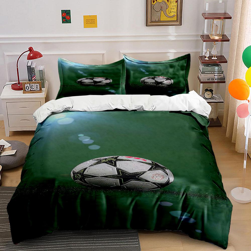 Soccer Ball On Grass. Bedding Sets Duvet Cover Sets Duvet Covers Pillowcases(1 * Duvet Cover 2 * Pillowcases, Without Duvet Insert)