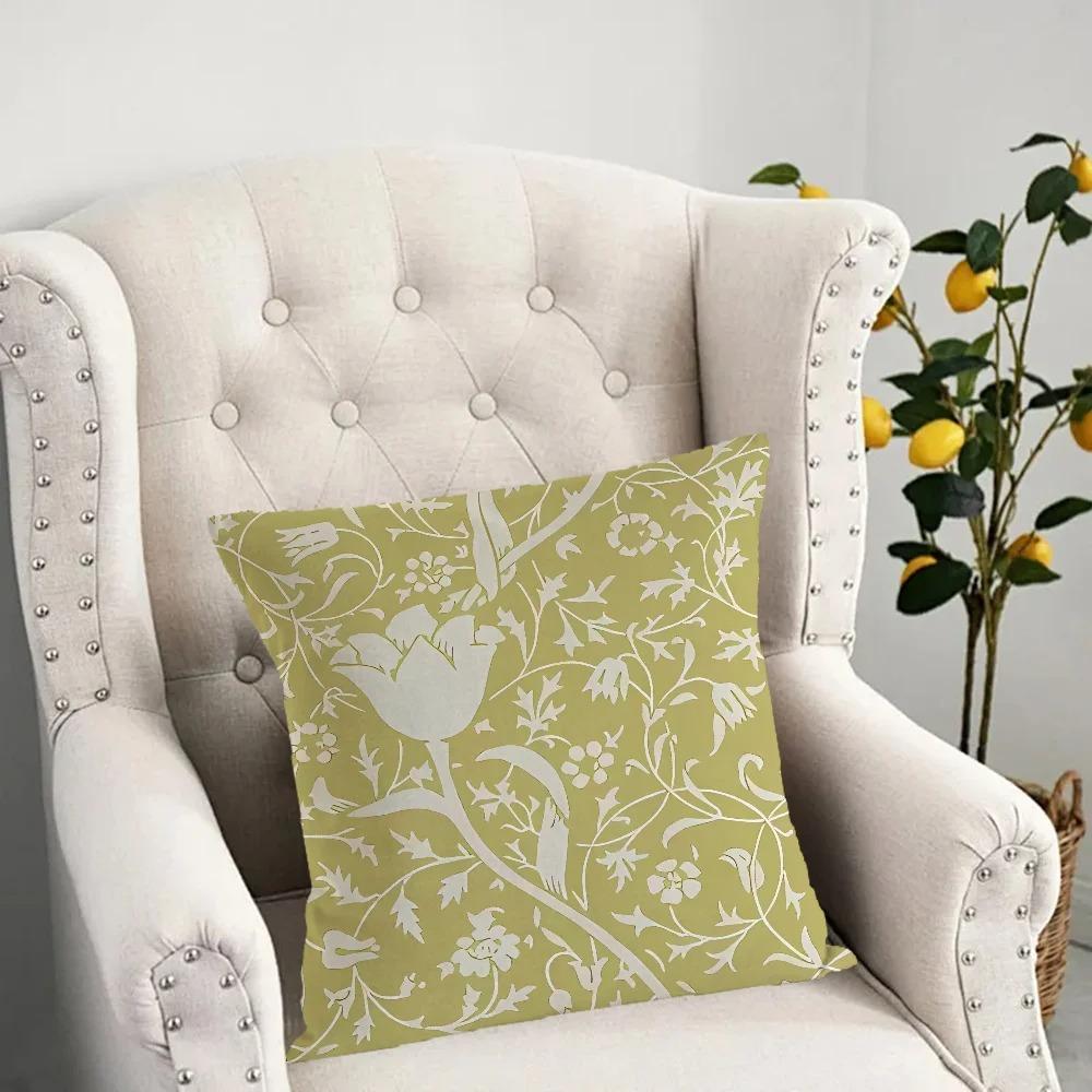 Retro Flower Pillowcase Dormitory Decoration Office Living Room Sofa Home Pillowcase