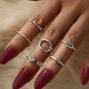 Accessories Fashion Personality Women'S Love Lips Geometric Retro Water Droplet Diamond Ring Set