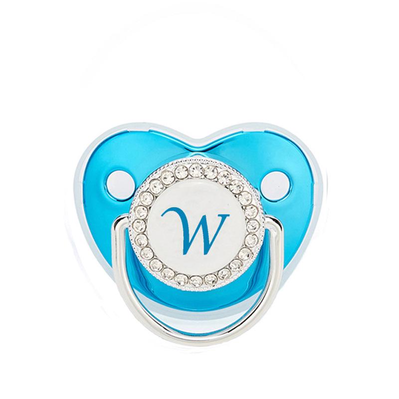 Blue Baby Diamond Pacifier - 26 Letter Teething Soother
