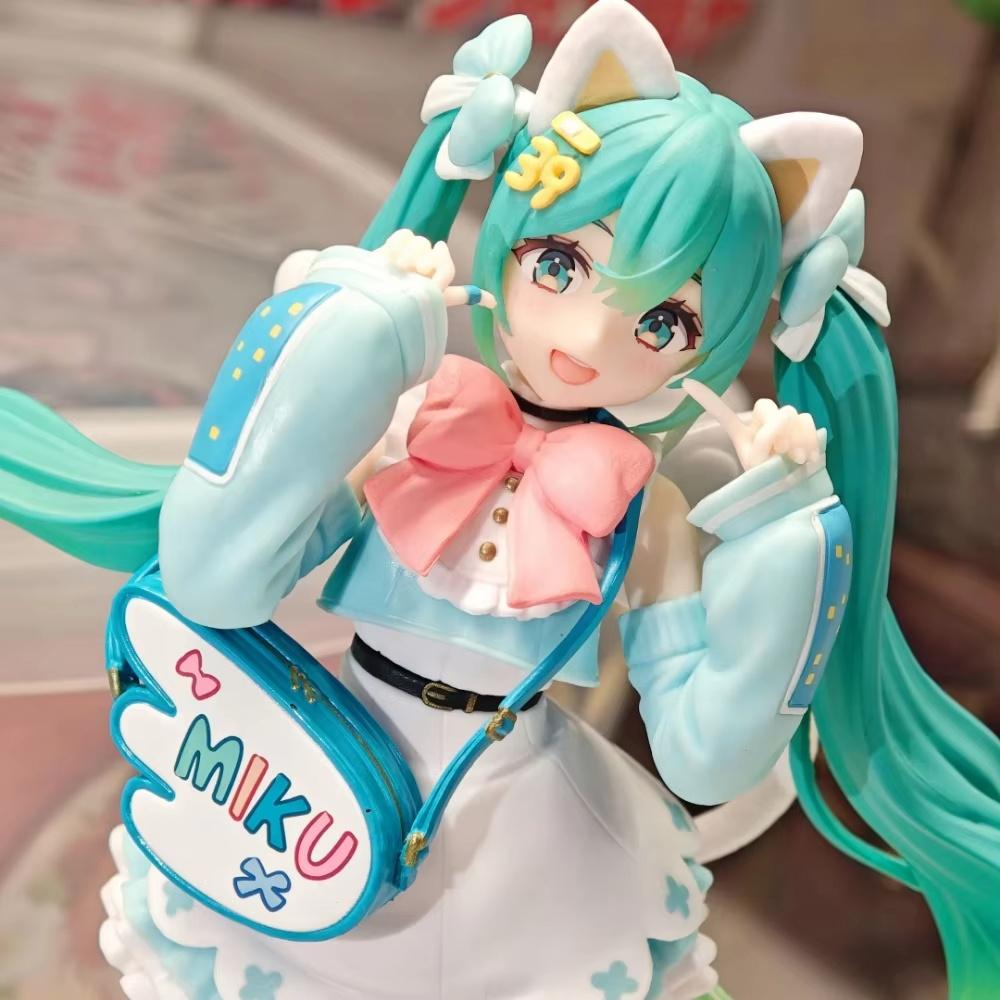 Hatsune Miku Anime Figurine Cat Ear Original Fashion Figurine Model Collector Toys Collectible Present For Anime Fans