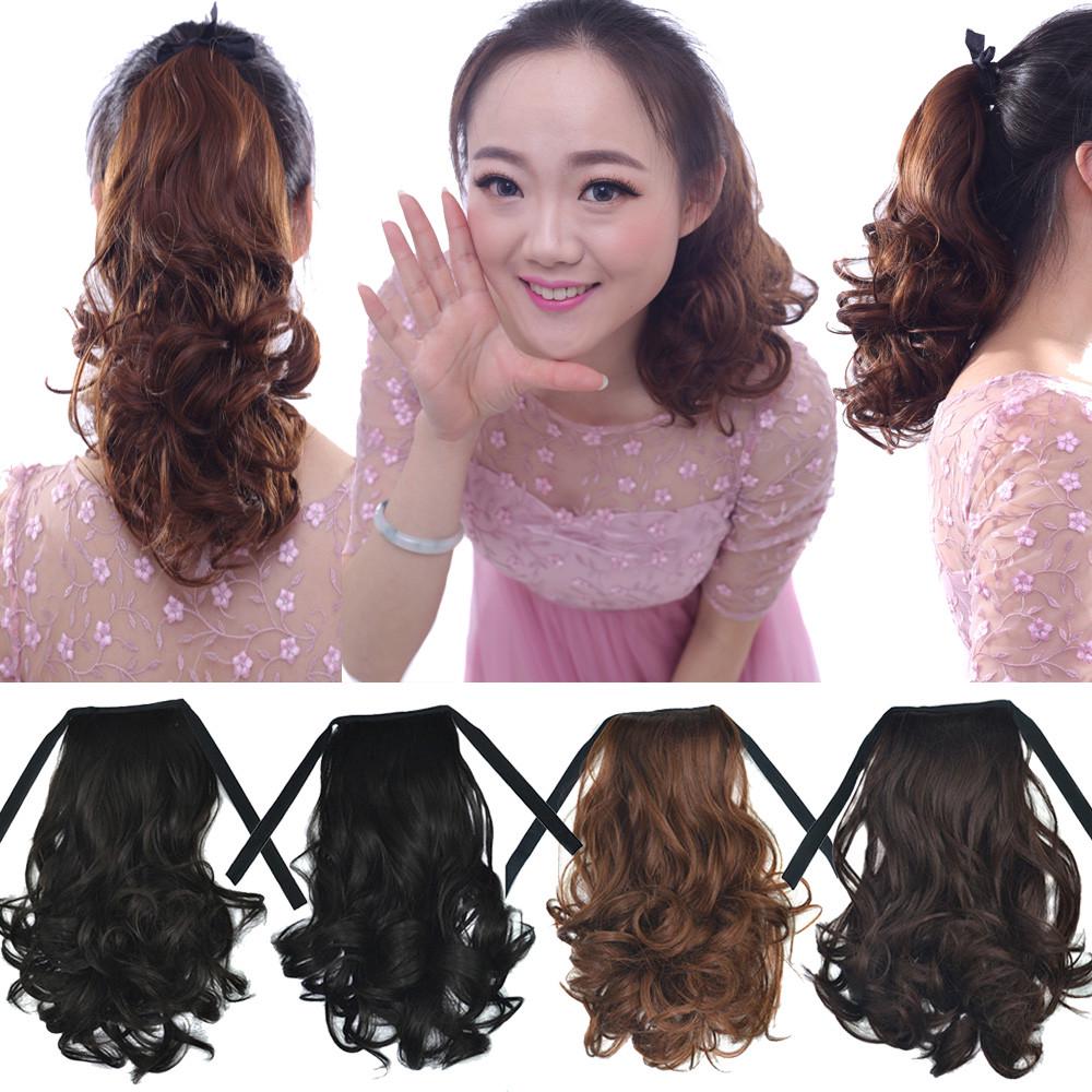 

Женские ленты, волнистые, волнистые, вьющиеся, короткие наращивания волос, конский хвост, хвощ