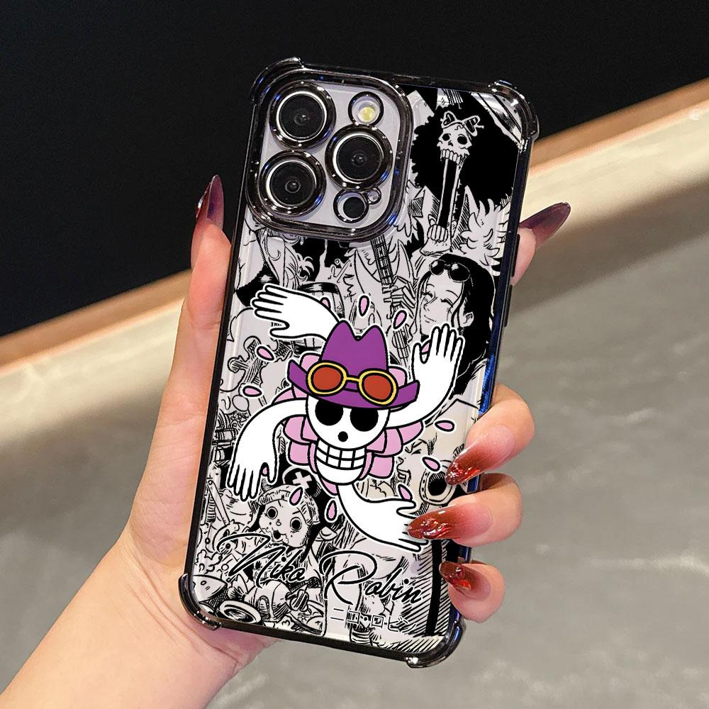 Anime Cool Skull Logo Plating Phone Case For Huawei Honor X6d 600 x8d X5c X7d Magic7 Play10 400 X9d X6c Pro Lite 4G 5G Anti Fall