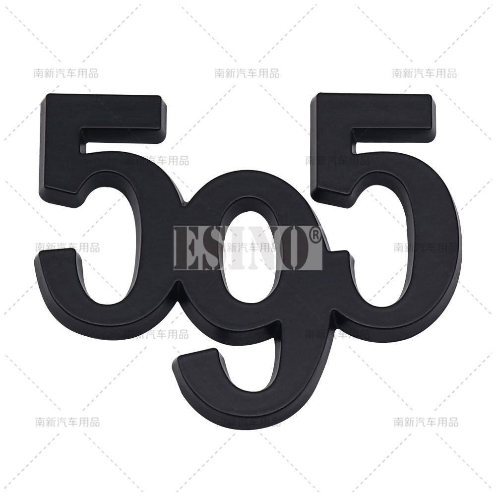 Car Styling 595 695 3D Car Body Fender Rear Trunk Adhesive Metal Zinc Alloy Badges Emblems Decals for Alfa Romeo Abarth 595 695 YY1