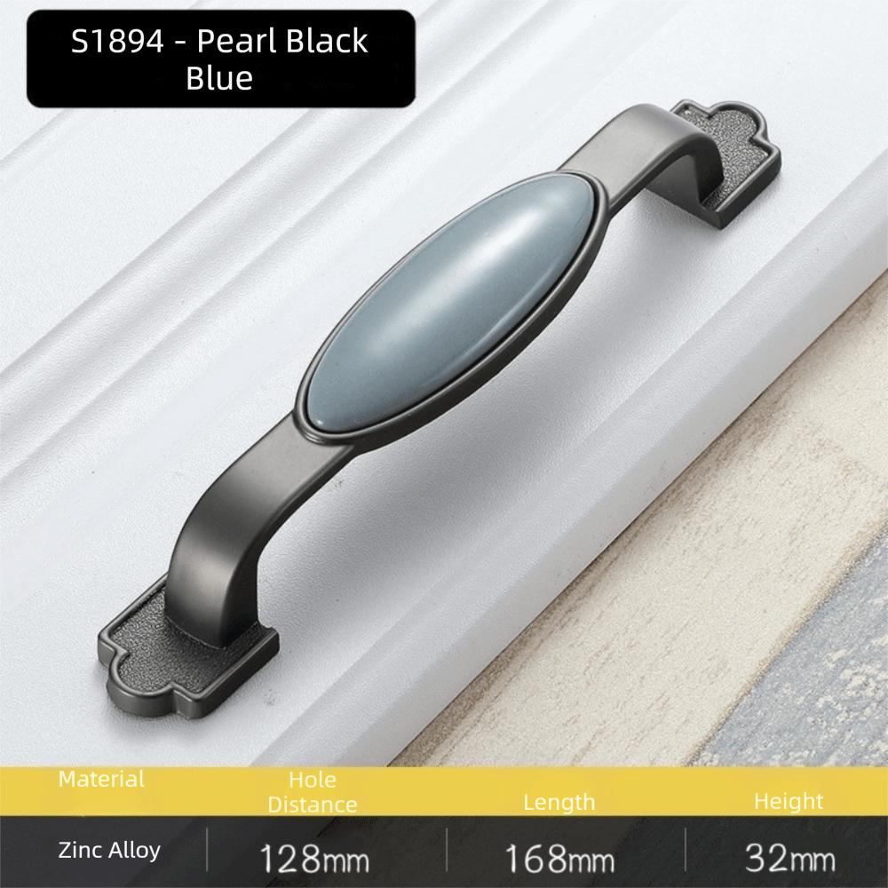 Zinc Alloy Cabinet Furniture Handle Blue Gray Cabinet Pulls Wardrob Handle Cabinet Door Hardware