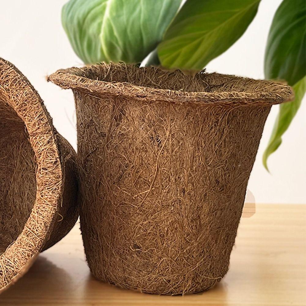 3pcs Biodegradable Nursery Pots Coconut Fiber Flower Pot  For Plant Garden Supply