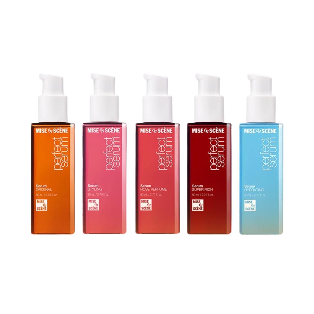 Mise En Scene Perfektes Serum-Haaröl, 80 ml (Original, Rosenparfüm, reichhaltig, Styling, Kokoswasser)