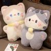 Cute kitten throw pillow plush toy doll hug cat cat doll girl soothing rag doll
