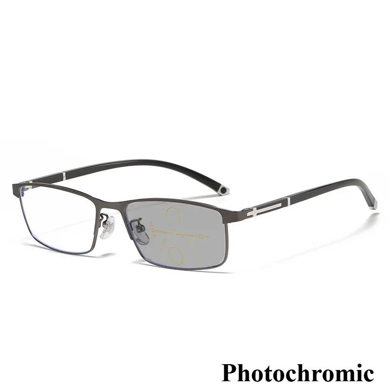 

Unisex New Fashion Photochromic Multifocal Reading Glasses Distance And Near Blue Light Protection Reading Glasses 0 To +4.0 0