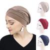 Bonnet Cap Cross Stretch Headband Hat Bandana Bottoming Hat New Stretch Headscarf  Women