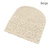 Fashion Vintage Artistic Beret Cap Hollowed-out Hand-Made Skullies Hat Breathable Sweet Knitted Hat Women