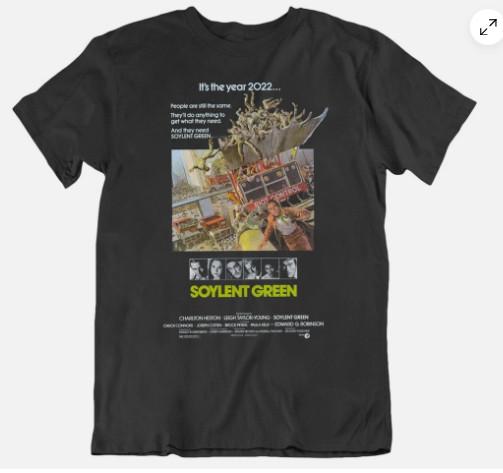 Soylent Green Retro Rare Movie Poster T Shirt L