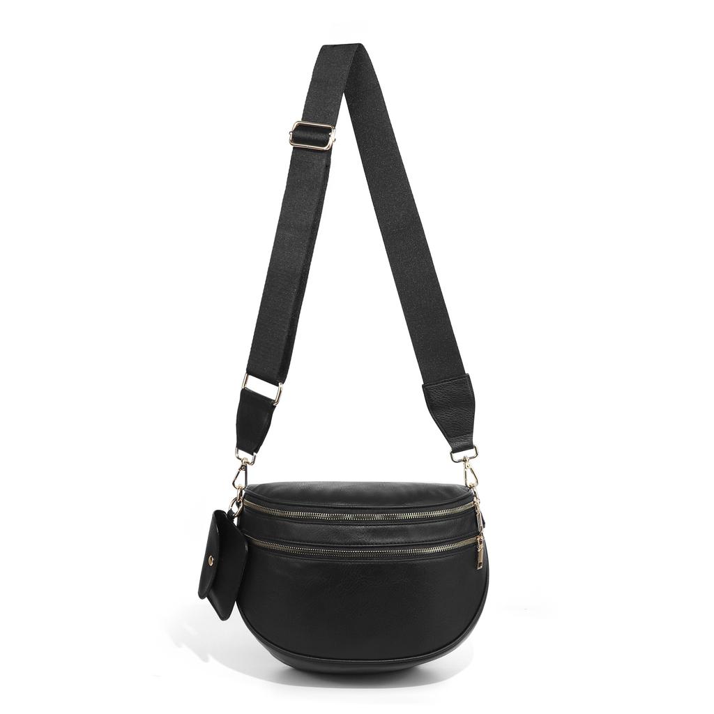 Women Adjustable Strap Crossbody Bag Vintage Shell Waist Bag Casual Daily Shoulder Purse