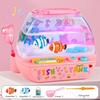 Creative Artificial Aquarium Toy Cartoon LED Light Up Tank Mini Simulation Fish Tank  Desktop