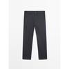 Masimodutti Tapered Fit Micro Textured Pants