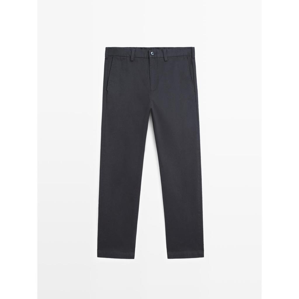 Masimodutti Tapered Fit Micro Textured Pants