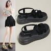 With Skirt Platform Sandals Women's Summer 2025 New Wear Versatile Soft Sole Not Tired Feet with Skirt Roman Shoes