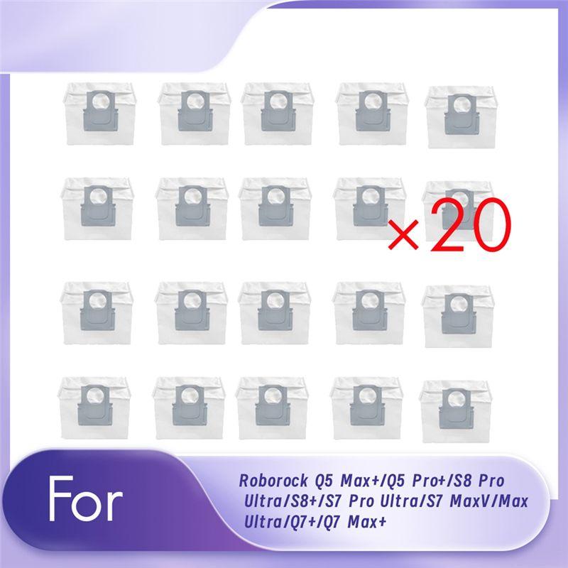 

ABMH-Dust Bags Replacement For Roborock Q5 Max+/Q5 Pro+/S8 Pro Ultra/S8+/S7 Pro Ultra/S7 Maxv/Max Ultra/Q7+/Q7 Max+ Vacuum 20 Pc