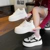 Summer new little white shoes soft-soled sports women's thick baseplate shoes lace-up board shoes women's mesh casual shoes