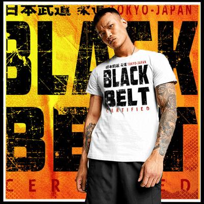Warrior T-Shirt Fitness Brazilian Jiu Jitsu Martial Arts Cross Fit Black Belt