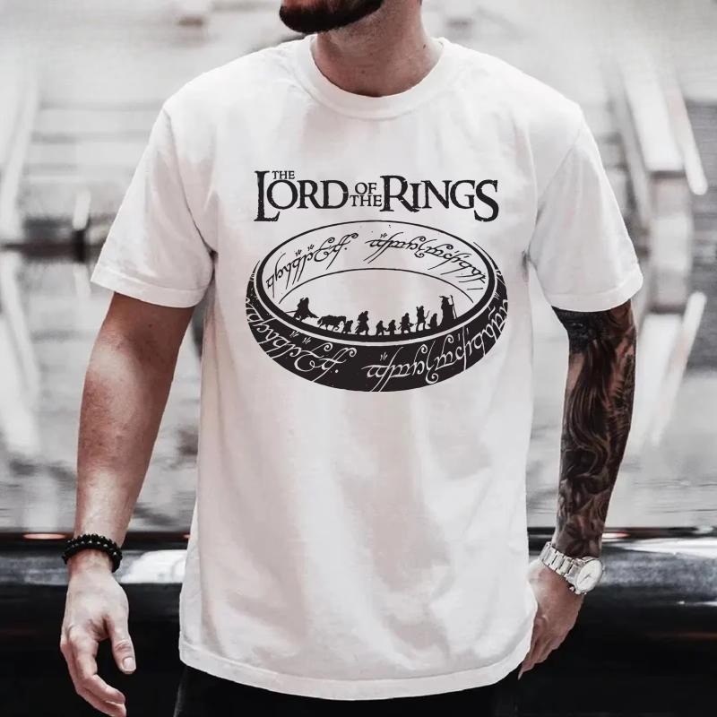 Rings Cartoon Pure Cotton Printed Summer New Fashion Trend Tshirt for Unisex and Women New Loose Casual Tshirt