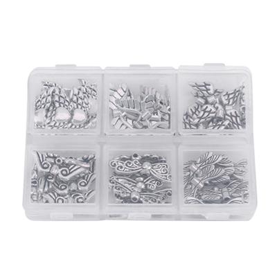 60 Stück 14-26mm Engelsflügel Perlen Los DIY Schmuckzubehör Herstellungsbedarf mit Aufbewahrungsbox