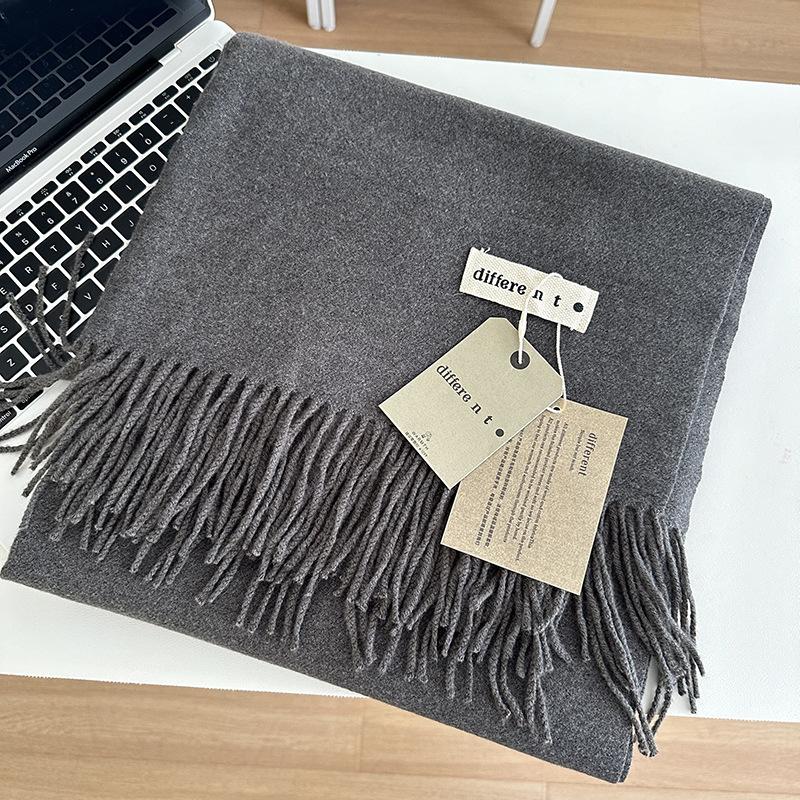 Women's Scarf Women's Solid Color Scarf Shawl Tassel Scarf