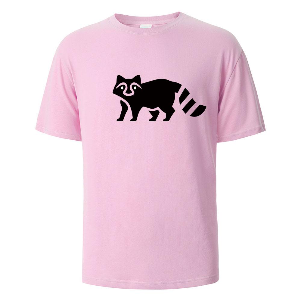 Little Raccoon Funny Printed Tshirts For Men 100Cotton Summer Breathable Comfortable Tops ShortSleeved Oneck Men Clothing