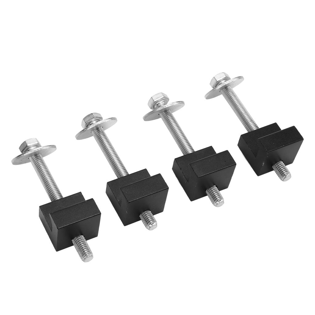 4PCS Tool Box Tie Down Tether J Hooks Aluminium Alloy Black Universal for Pickup Truck