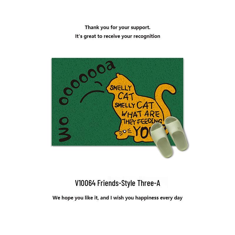 Friends TV Show Large Entrance Mat: Silk Loop, Dirt-Resistant, Wash-Free, Non-Slip, Cuttable