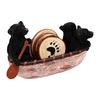 Bear Coasters Cute Canoe Rustic Heat Resistance Cup Coasters Table Decoration for Hot and Cold Beverages