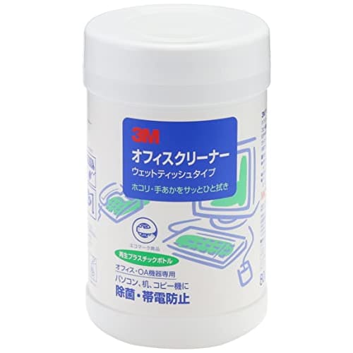 [Sterilization/Antistatic] 3M Office Cleaner Wet Tissue Type Bottle 80 Pieces OC-80WN