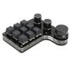Mini Gaming Keypad 3 Knobs RGB Backlit Blue Switch Programmable 9 Key Keypad for Music Office Media