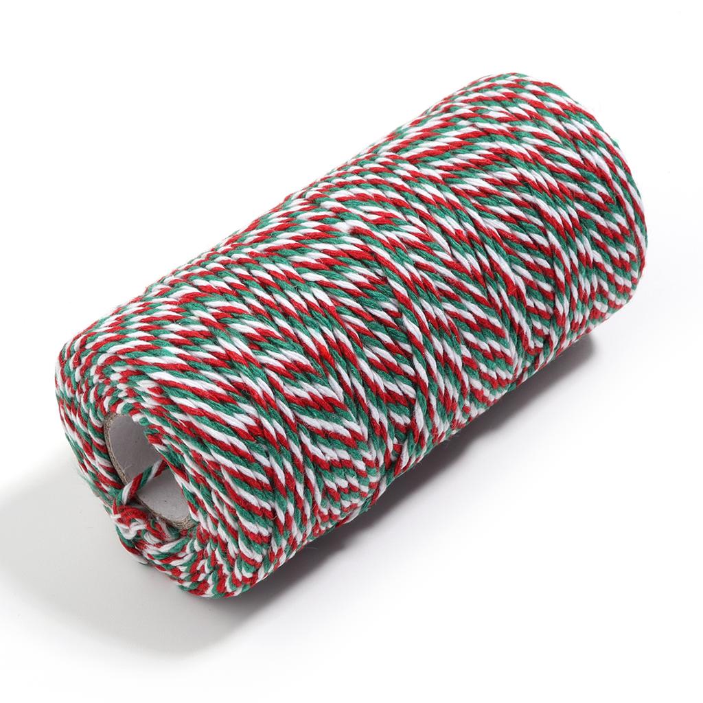 100M/Roll Cotton Cord Baker Twine Colorful Cotton Twine Macrame Cords String DIY Christmas Gifts Packing Home Textile Decoration