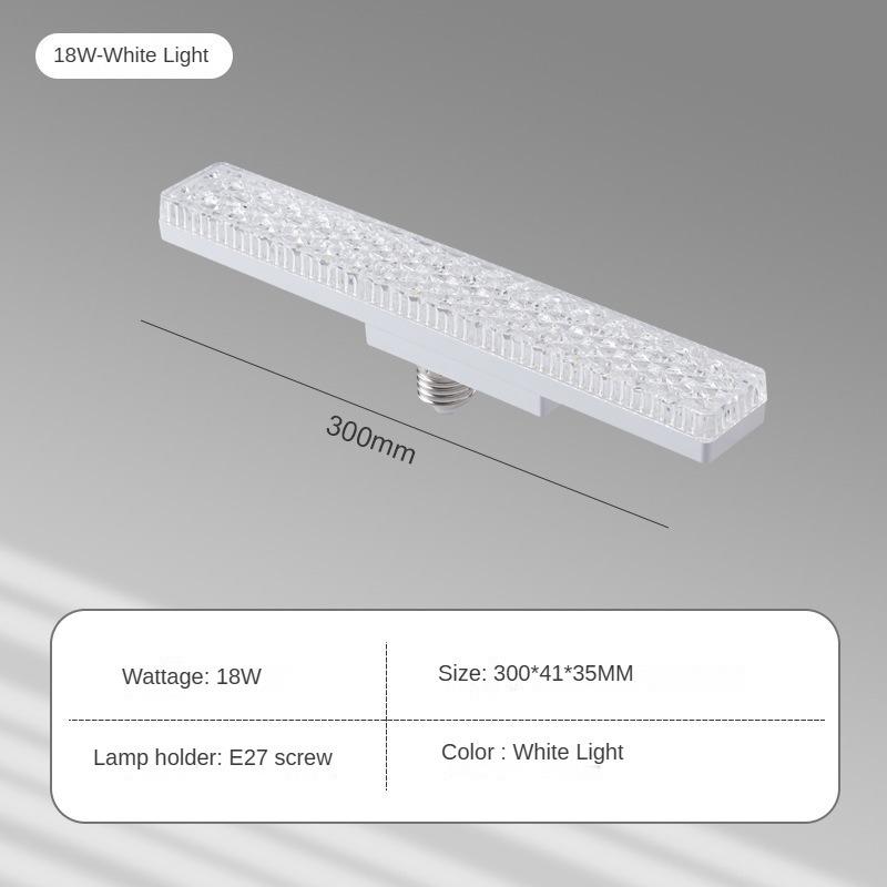 

E27 LED Lamp Strip Tube Lighting Ac85-265V 18W/24W 6000K Bulb Adjustable Direction 360° Indoor Cold White Long Crystal Bulb