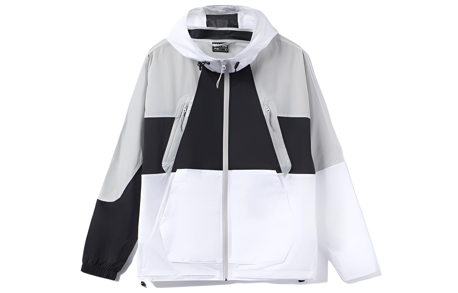 Li Ning Jacket Fall Men s Black White AFDR803-2 XXXL